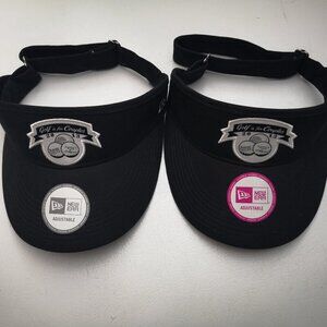 NWOT Golf is for Couples New Era Adjustable Black Sun Visors from 2013